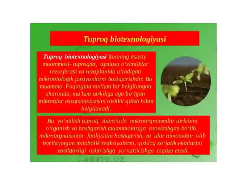 Tuproq unimdorligi haqida 4