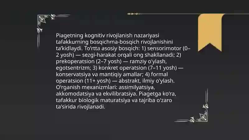 Tafakkur borasidagi psixologik nazariyalar 4