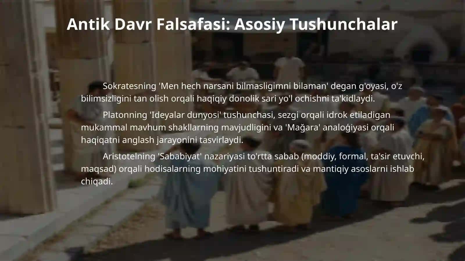 Falsafaga oid G'arb mutafakkirlarning ta'riflari 4