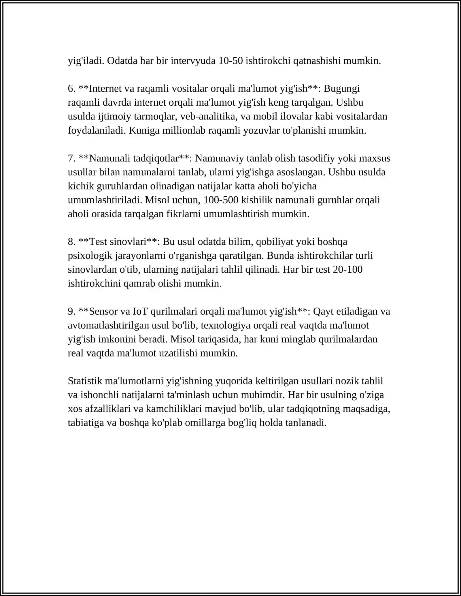 TIBBIY-BIOLOGIK MASALA MISOLIDA MATEMATIK STATISTIKA ELEMENTLARI 4