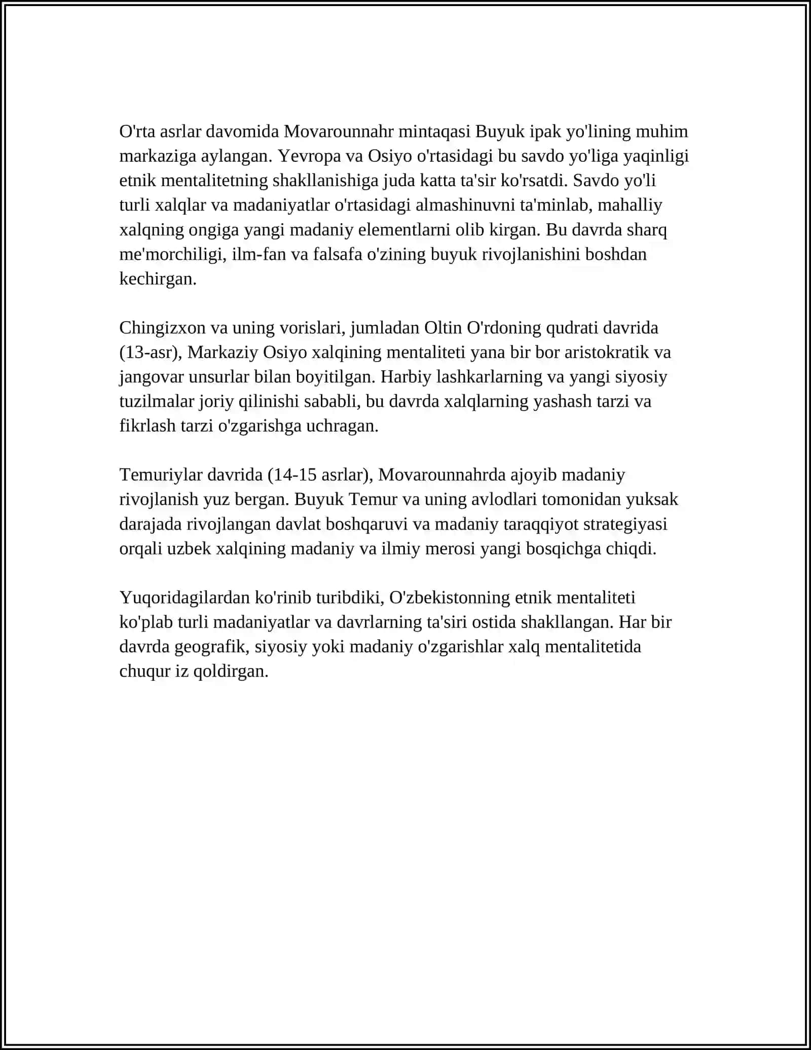 ETNIK MINTALITET 4