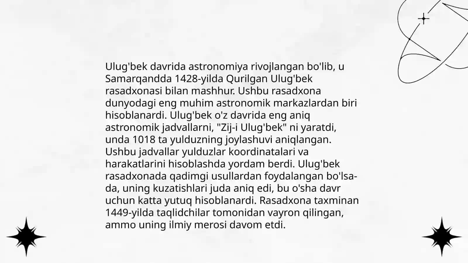 Ulug'bekning hayoti va faoliyati 4