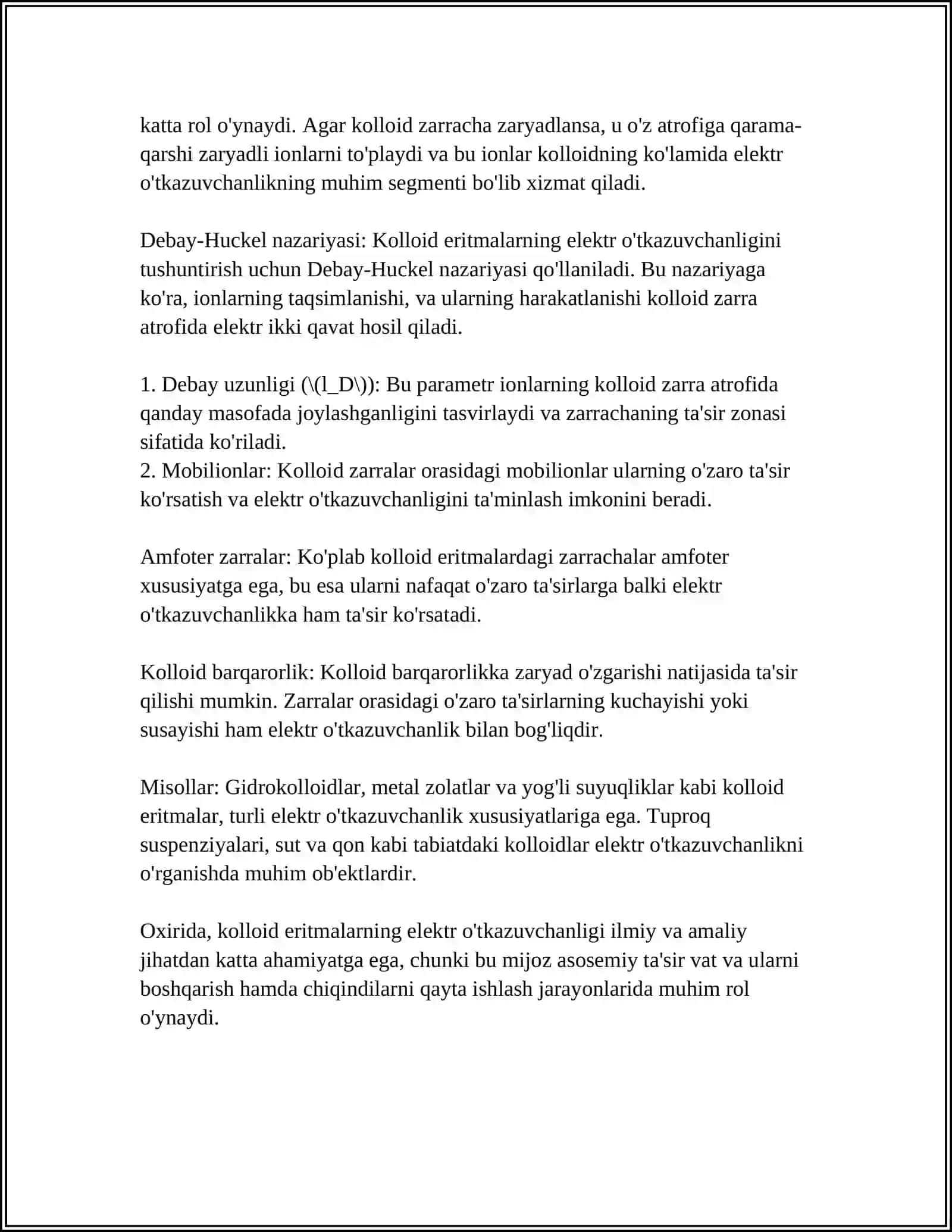 KOLLOID ERTMALARNING ELEKTRON OʻTKAZUVCHANLIGI 4