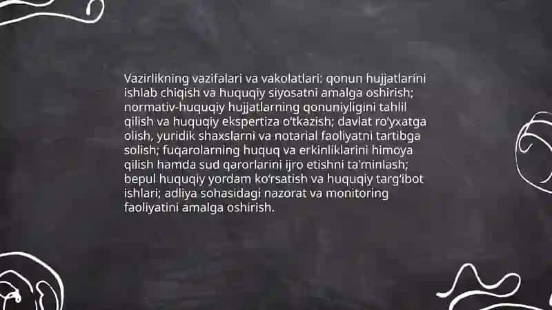 Oʻzbekiston Respublikasi Adliya vazirligi 4