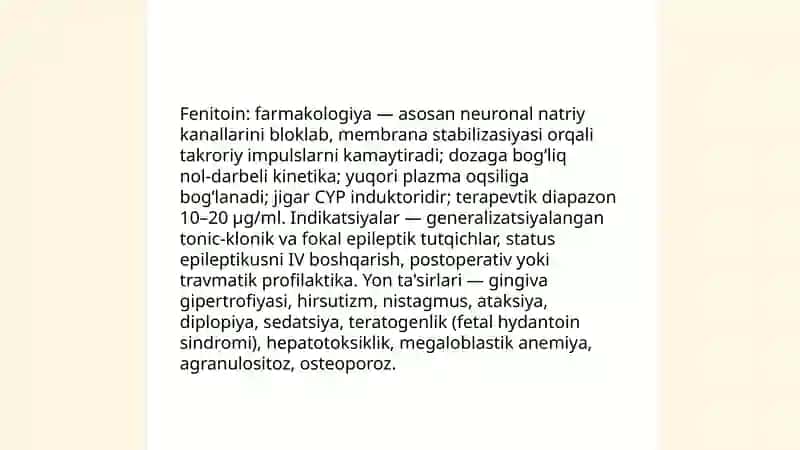 Epilepsiyaga garshi vositalar 4