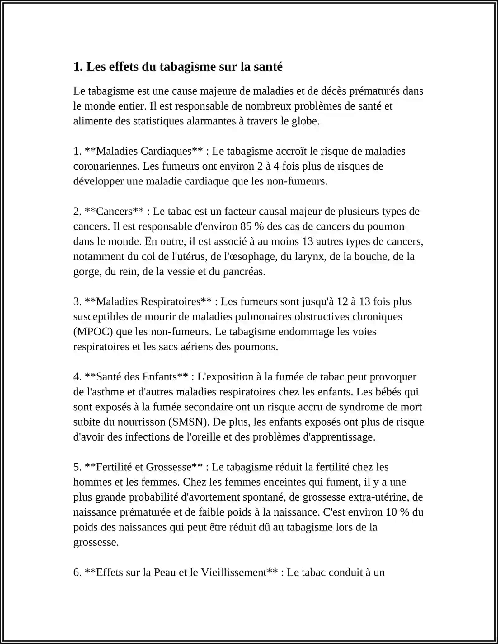 REFERAT: "LA SANTE ET FUMER" 4