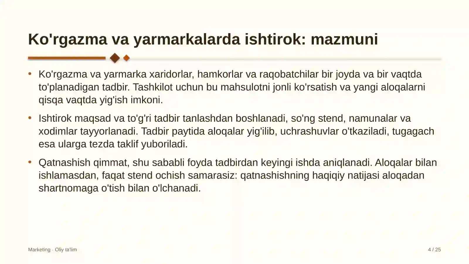Etnoturizmda ko'rgazma va yarmarkalarda ishtirok etish 4