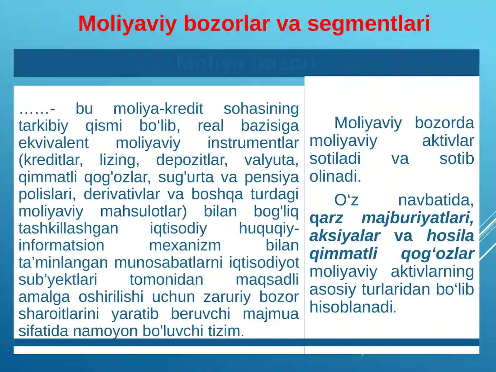 Moliyaviy Bozorlar va Institutlar Fani 4