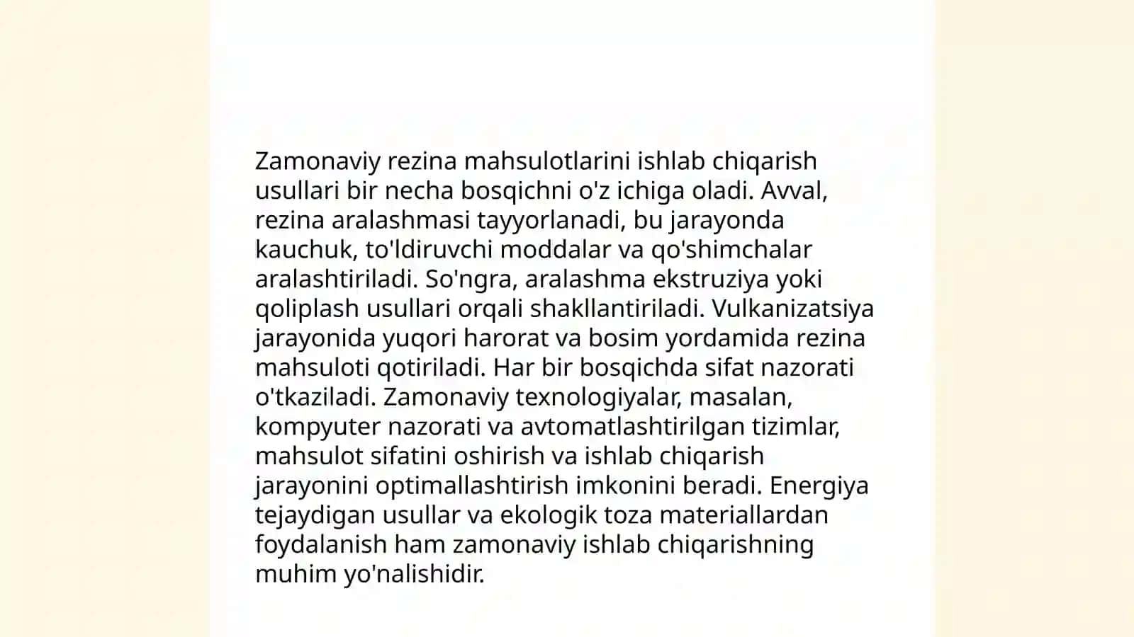 AutoRubber kauchuk rezina maxsulotlarini ishlab chiqrish zavodi 4