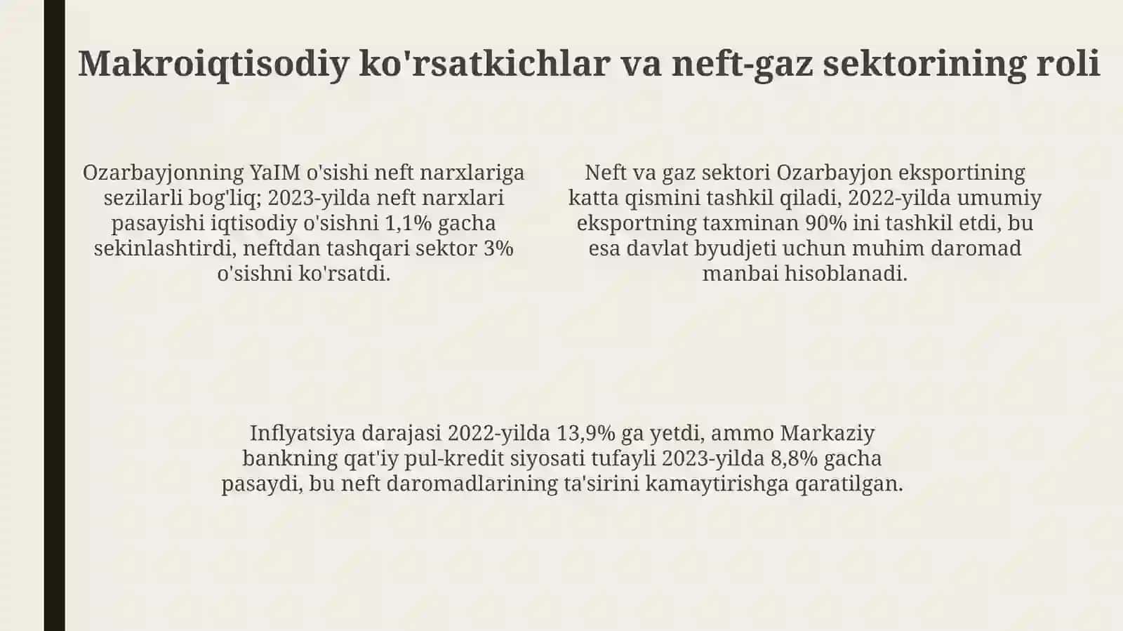 Ozarbayjon iqtisodiyoti 4