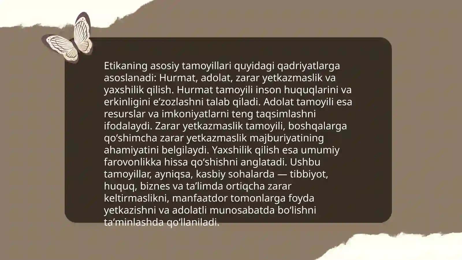 Etikaning mohiyati va uning ahamiyati 4
