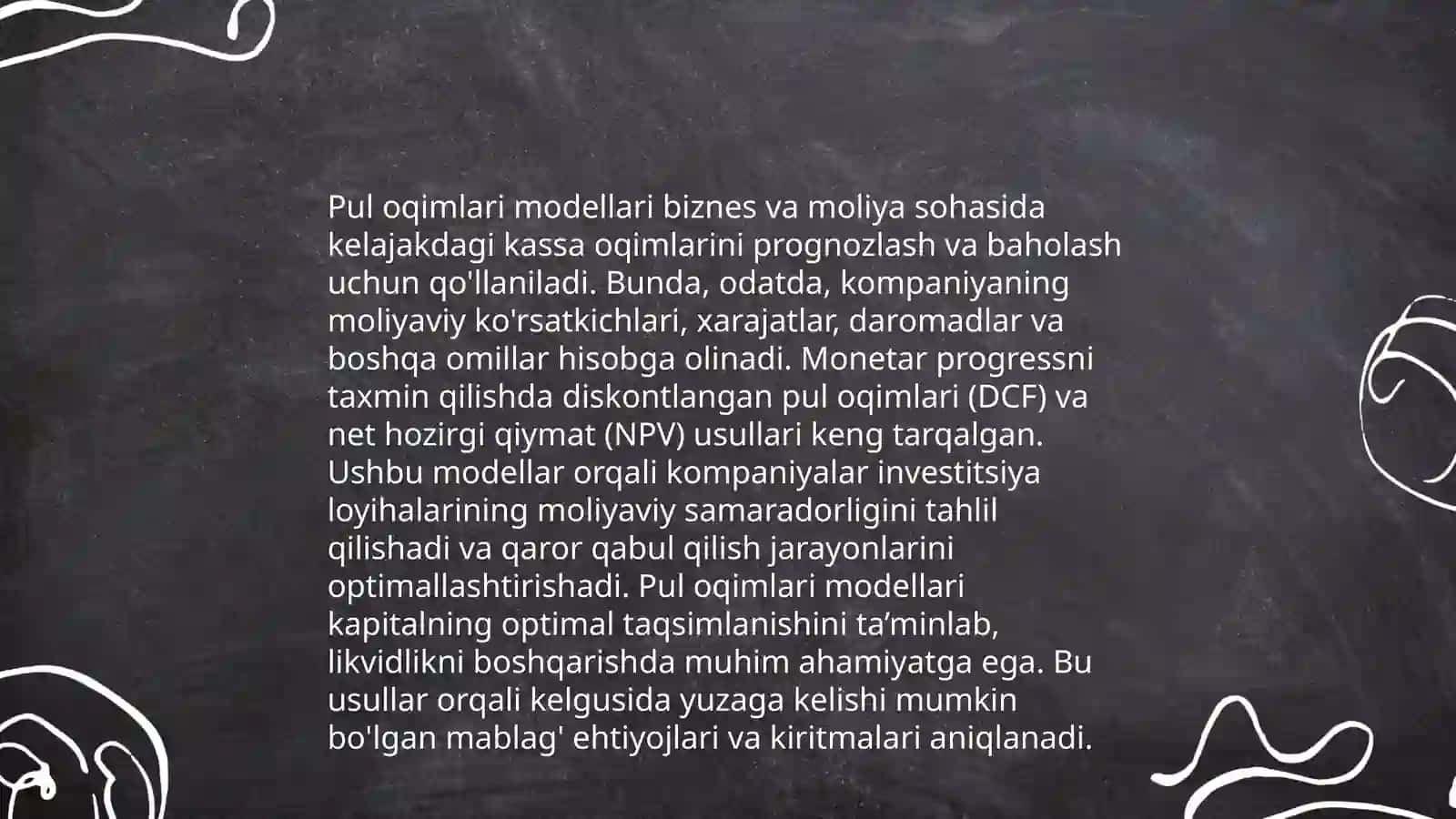 Pul oqimlarini prognozlash va boshqarish 4