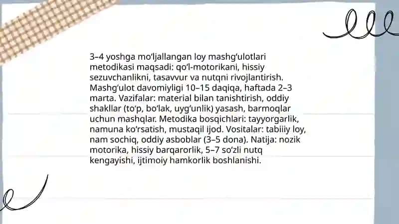 Loy mashgʻulotlari 4