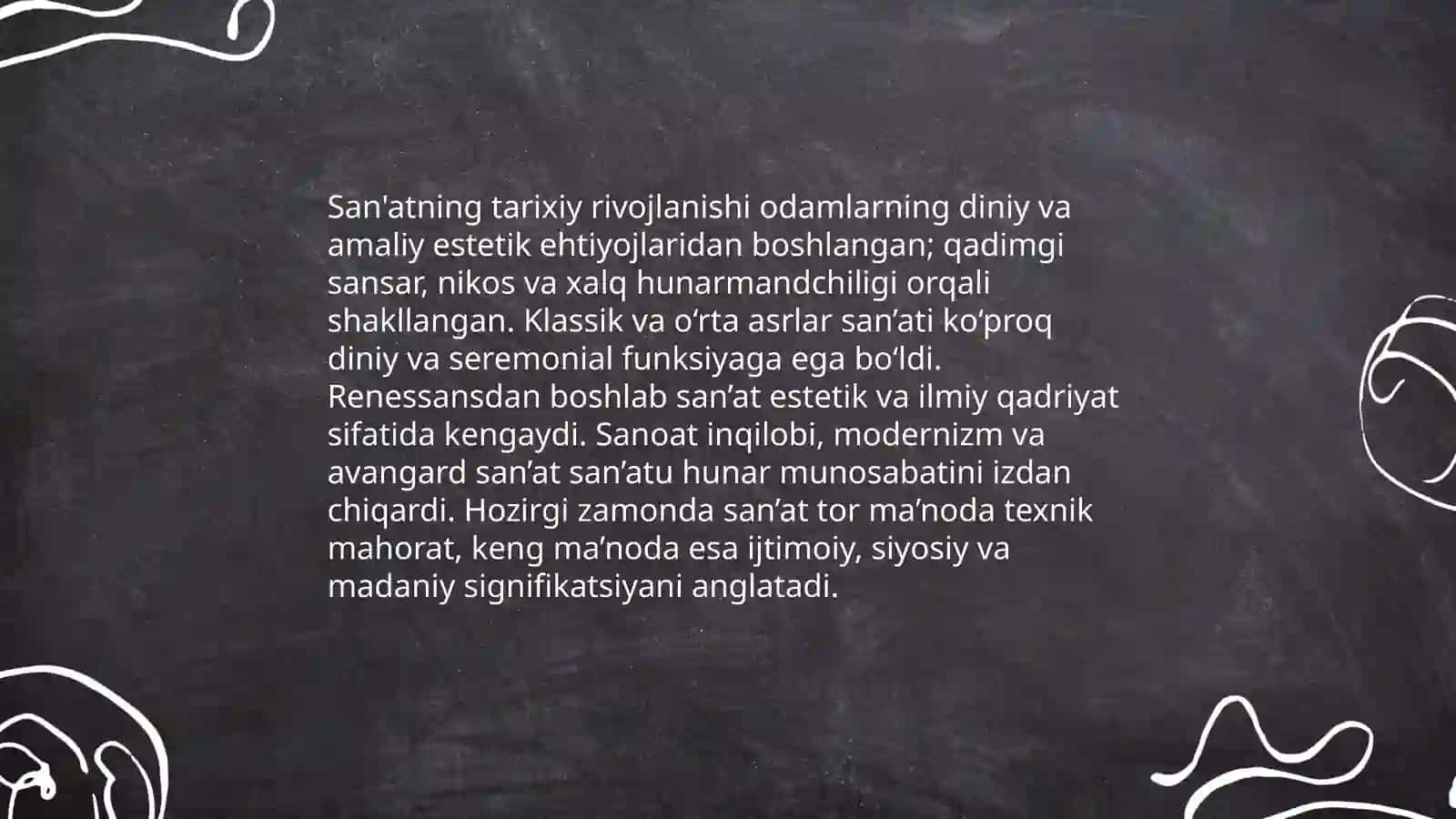 San'atning tushunchalari 4