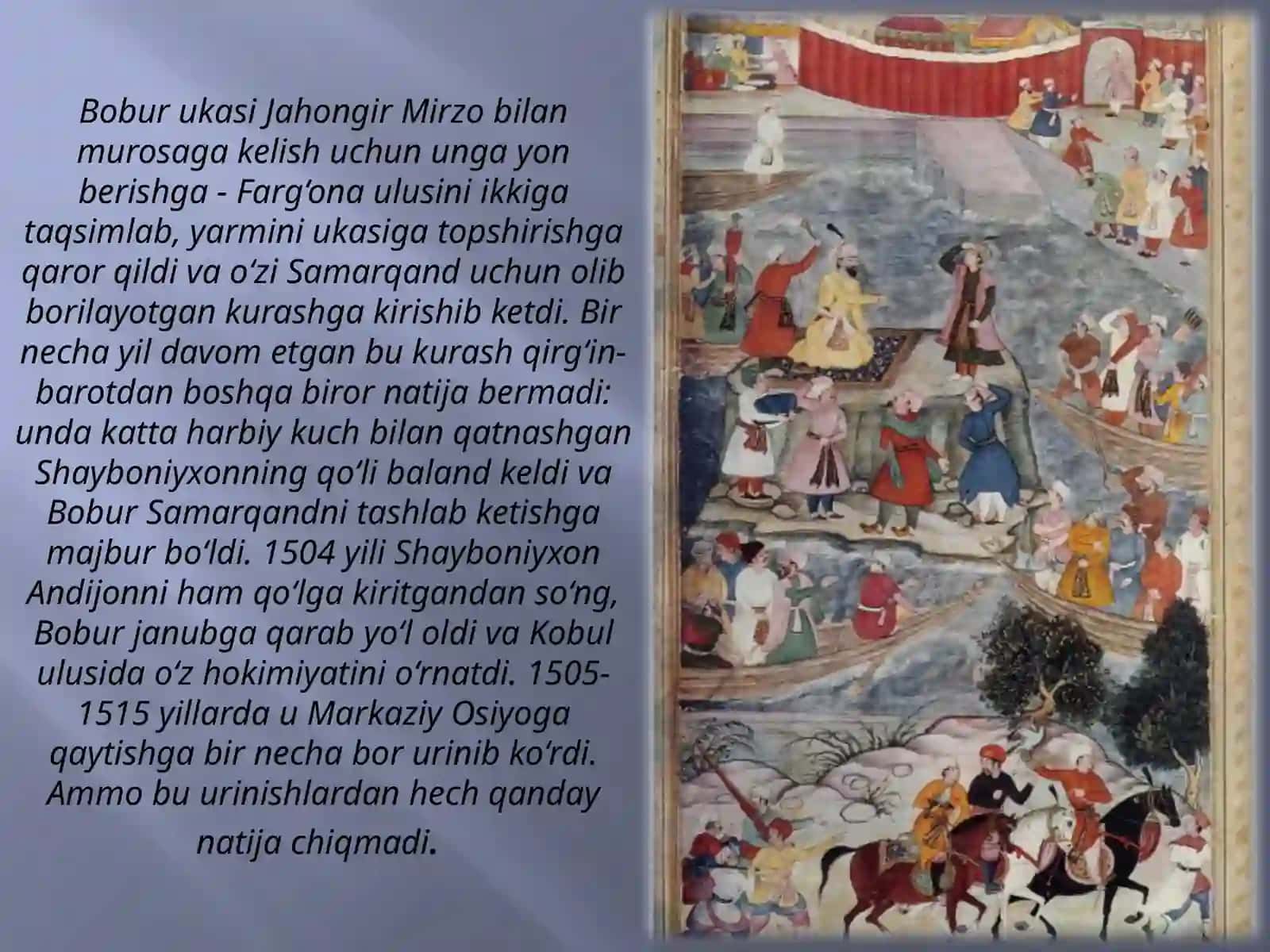 Zahriddin Muhammad Boburning Boburnoma asari tarixiy manbaa asosida 4