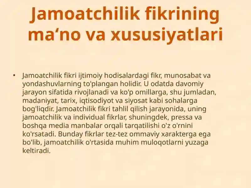 Jamoatchilik fikri sotsiologiyasi 4