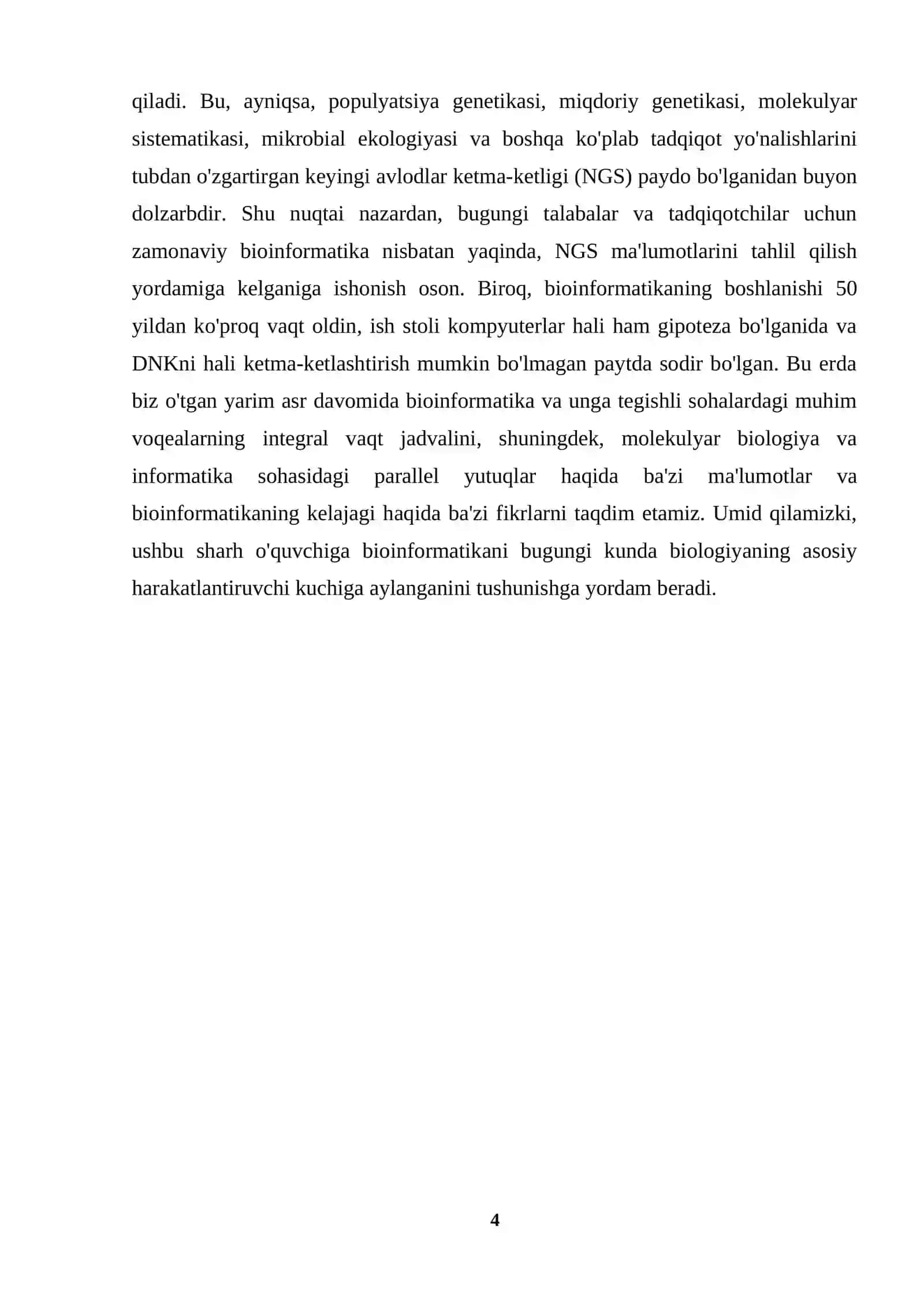 Genomikani o’rganishda bioinformatikaning ro’li 4