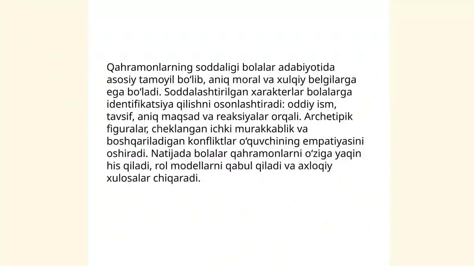 Bolalar adabiyotining oʻziga xos xususiyatlari 4