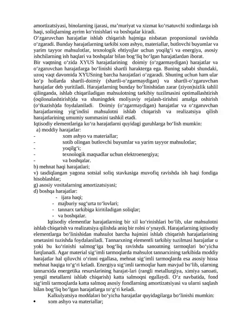 XYUSlar harajatlari 4