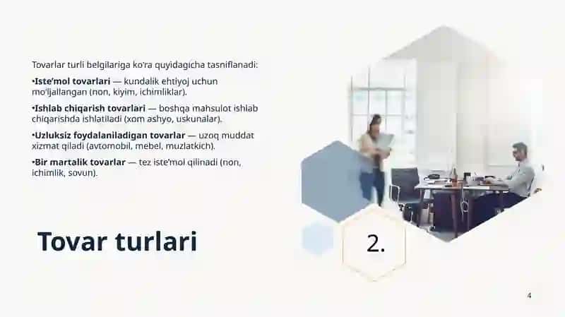 Tovar tushunchasi 4
