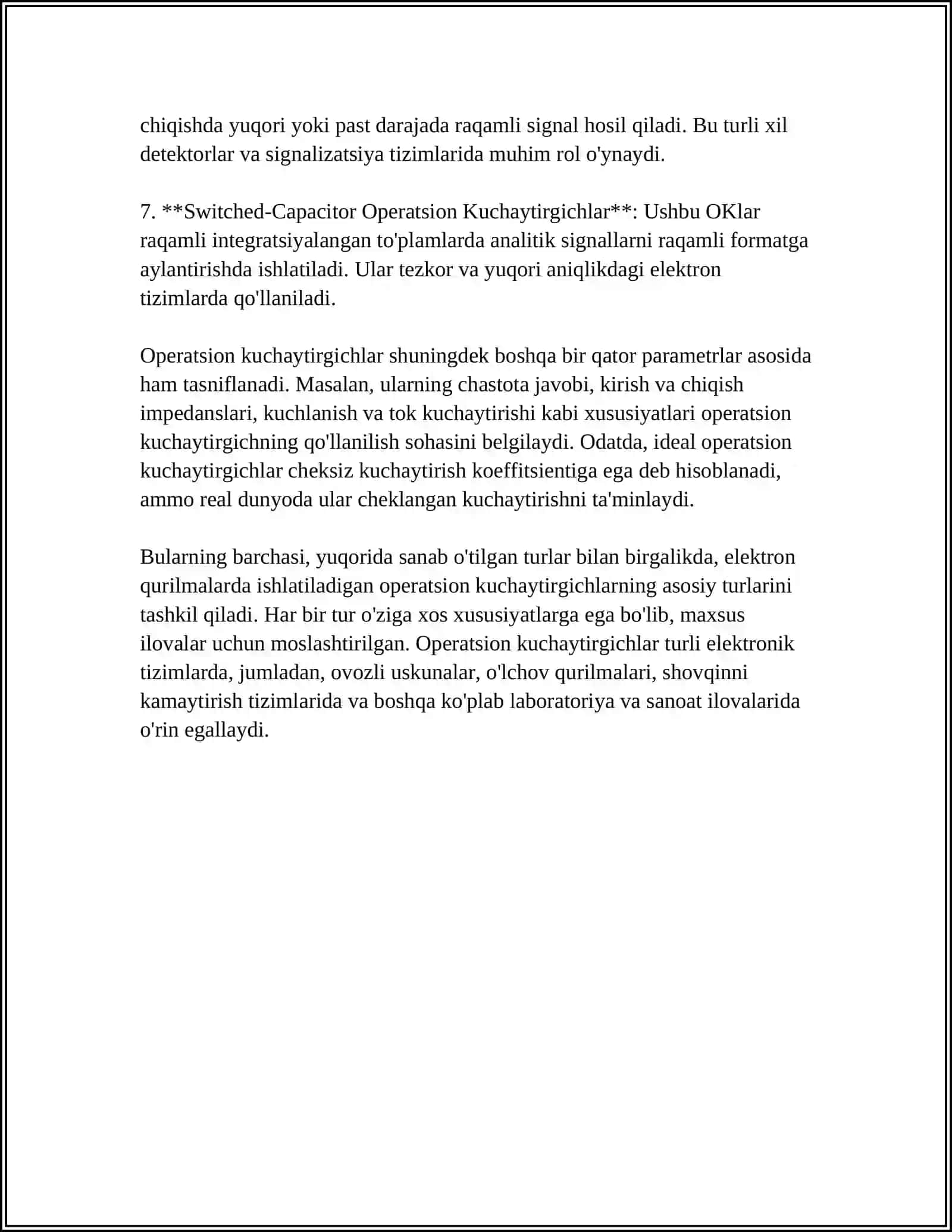 OPERATSION KUCHAYTIRGICHLAR 4