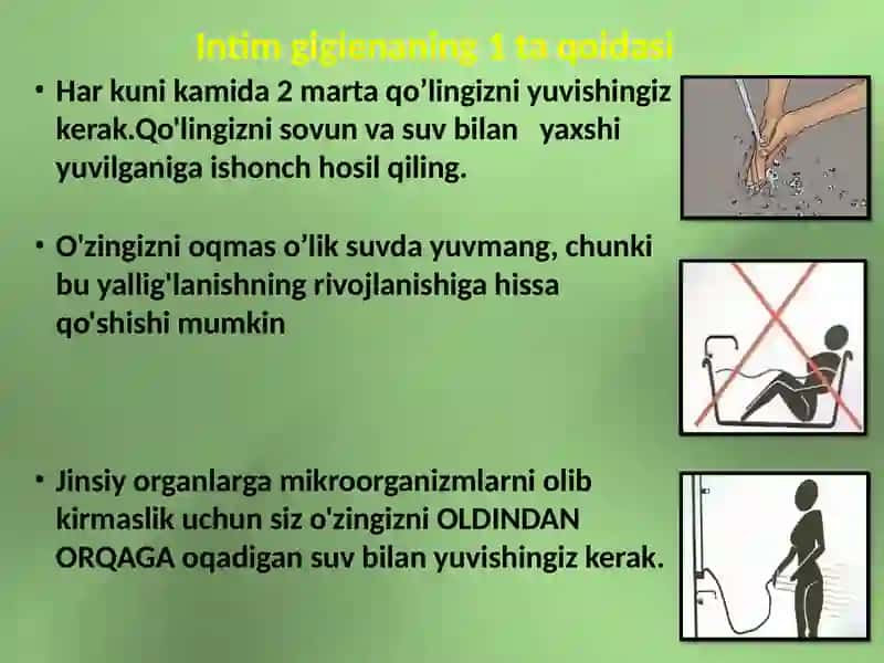 Ayollar va o'smirlar shaxsiy gigiyenasi 4