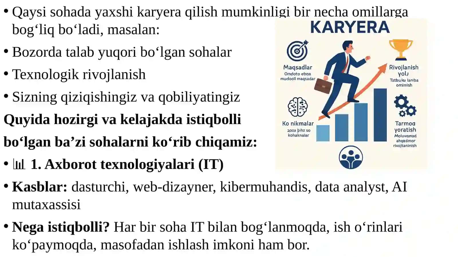 KARYERA. SHAXSNING KASB MAHORATIDAGI YUKSALISHI 4