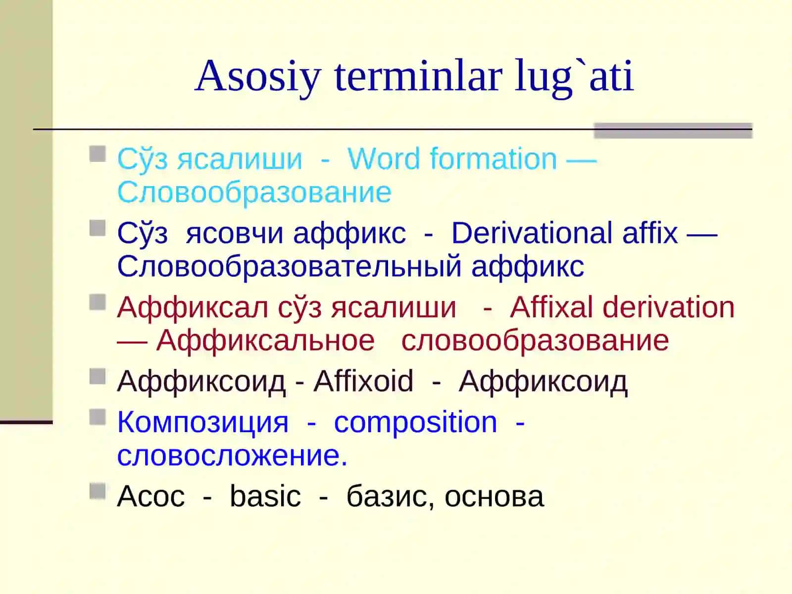 SO`Z YASALISHI 4
