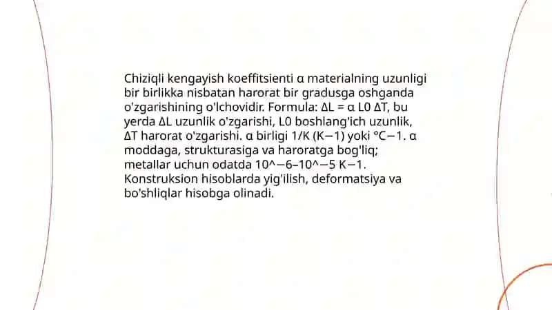 Jismlarning issiqlikdan kengayishi 4