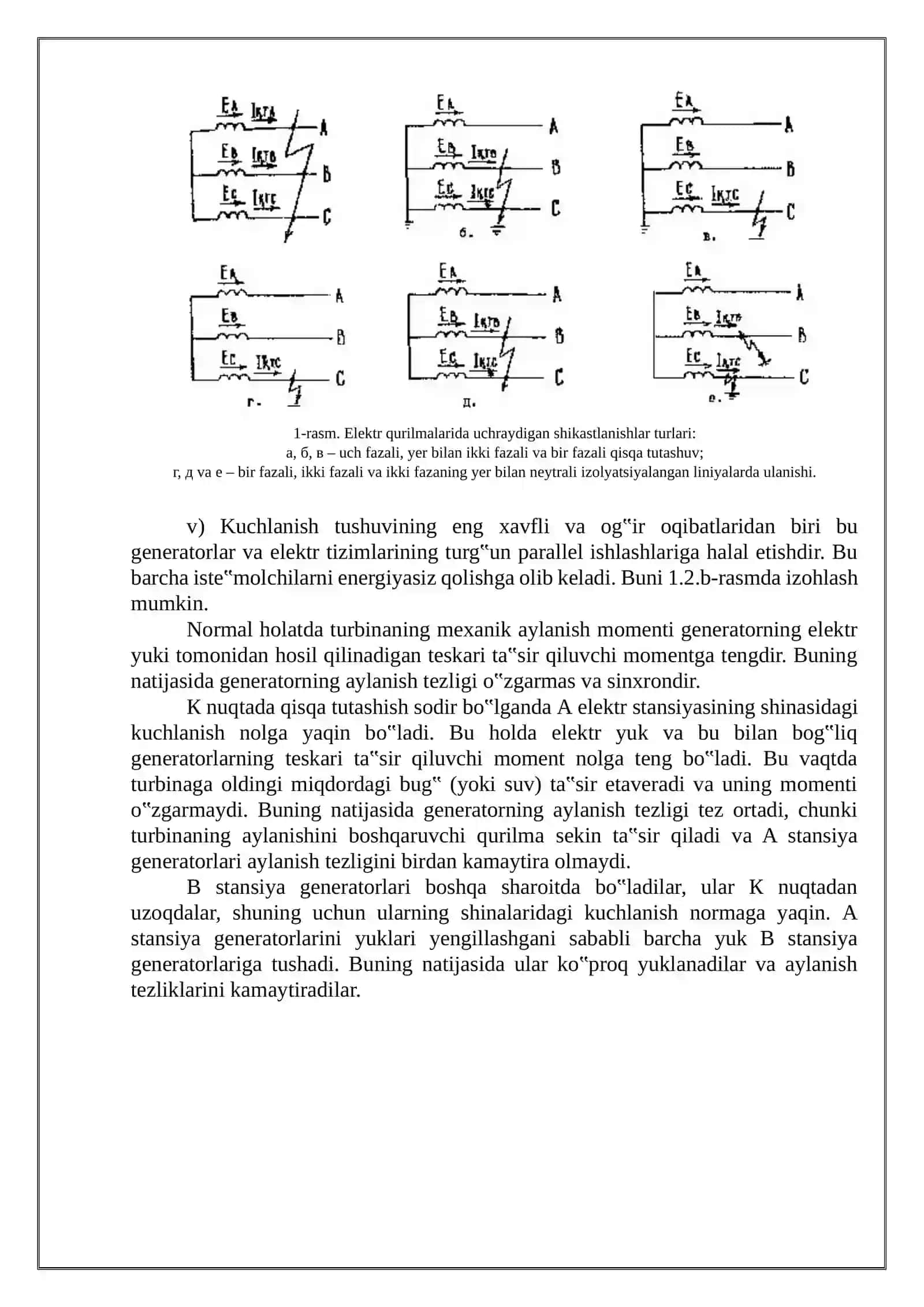Elektr ta’minoti tizimida qisqa tutashuv 4