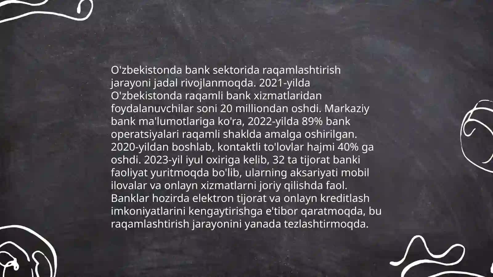 O'zbekistonda bank sektorining raqamlashtirish samaradorligi 4