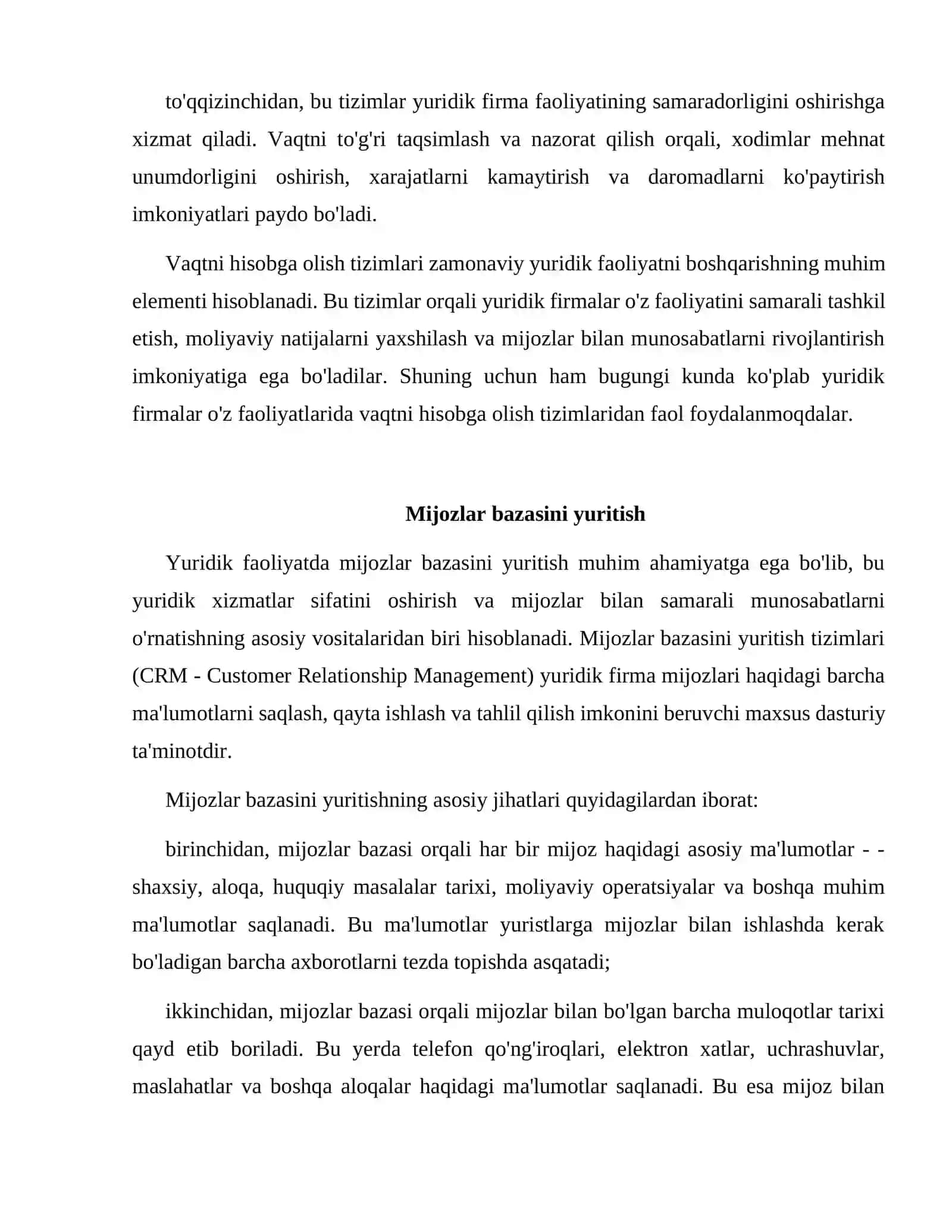 Yuridik amaliyotni boshqarish dasturlari (Practice Menegement Software) 4