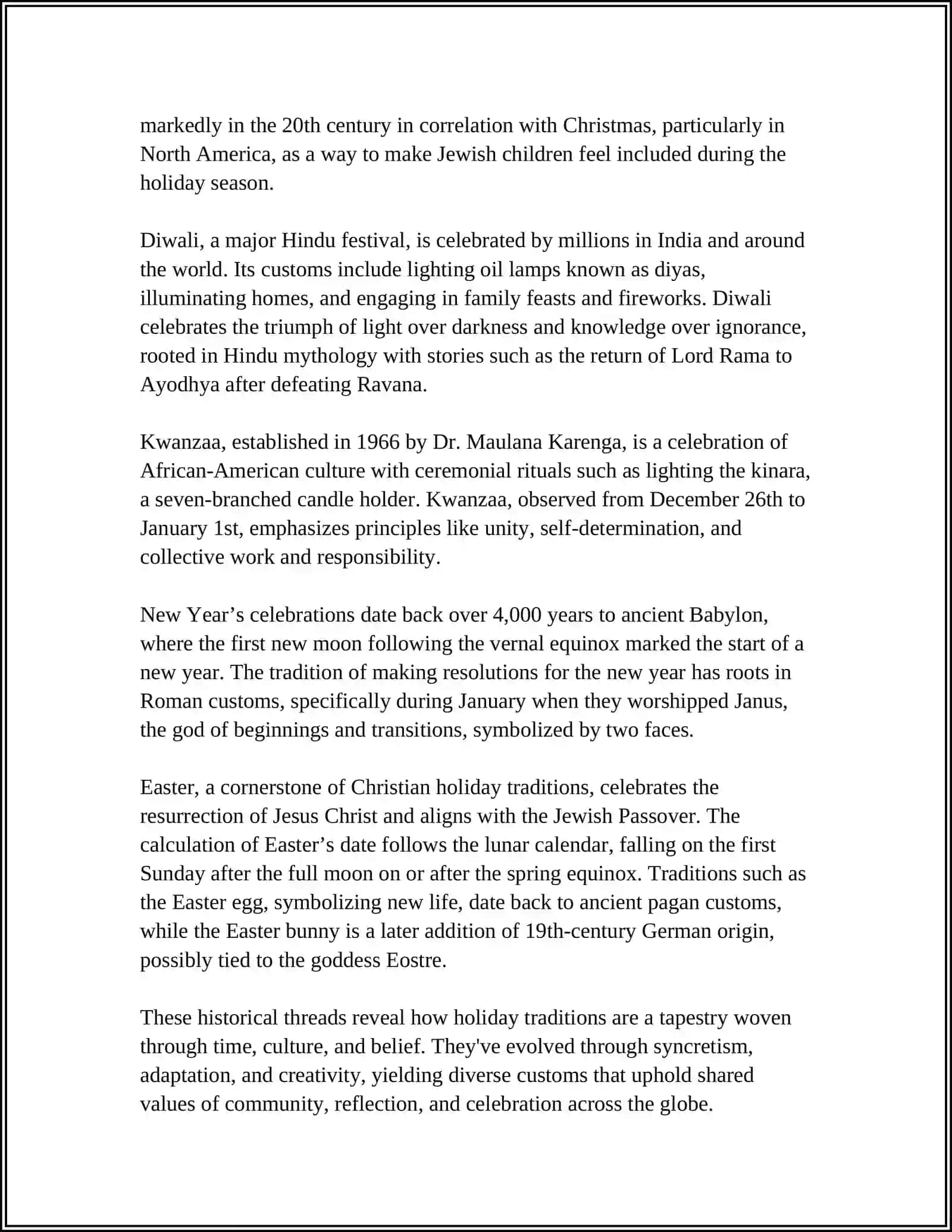 REFERAT Theme: HOLIDAYS 4