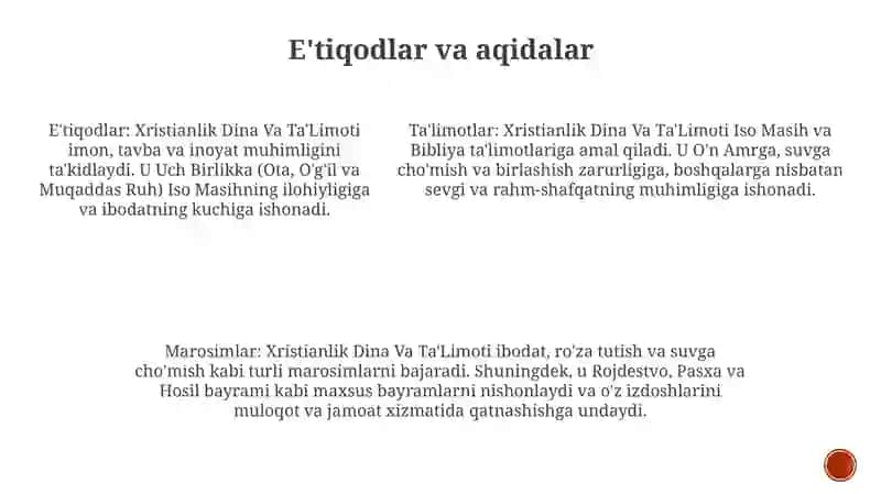 Xristianlik Dining Va Ta'Limoti 4