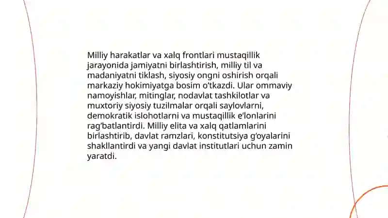 Milliy uygʻonish va madaniy tiklanish jarayonlari 4