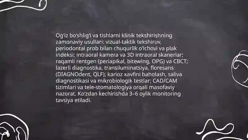 Stomatologiyada zamonaviy tekshirish asoslari 4