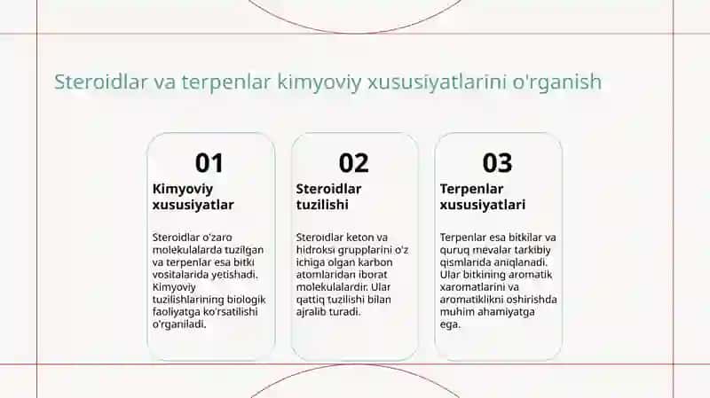 Steroidlar va Terpenlar haqida Tushuncha 4
