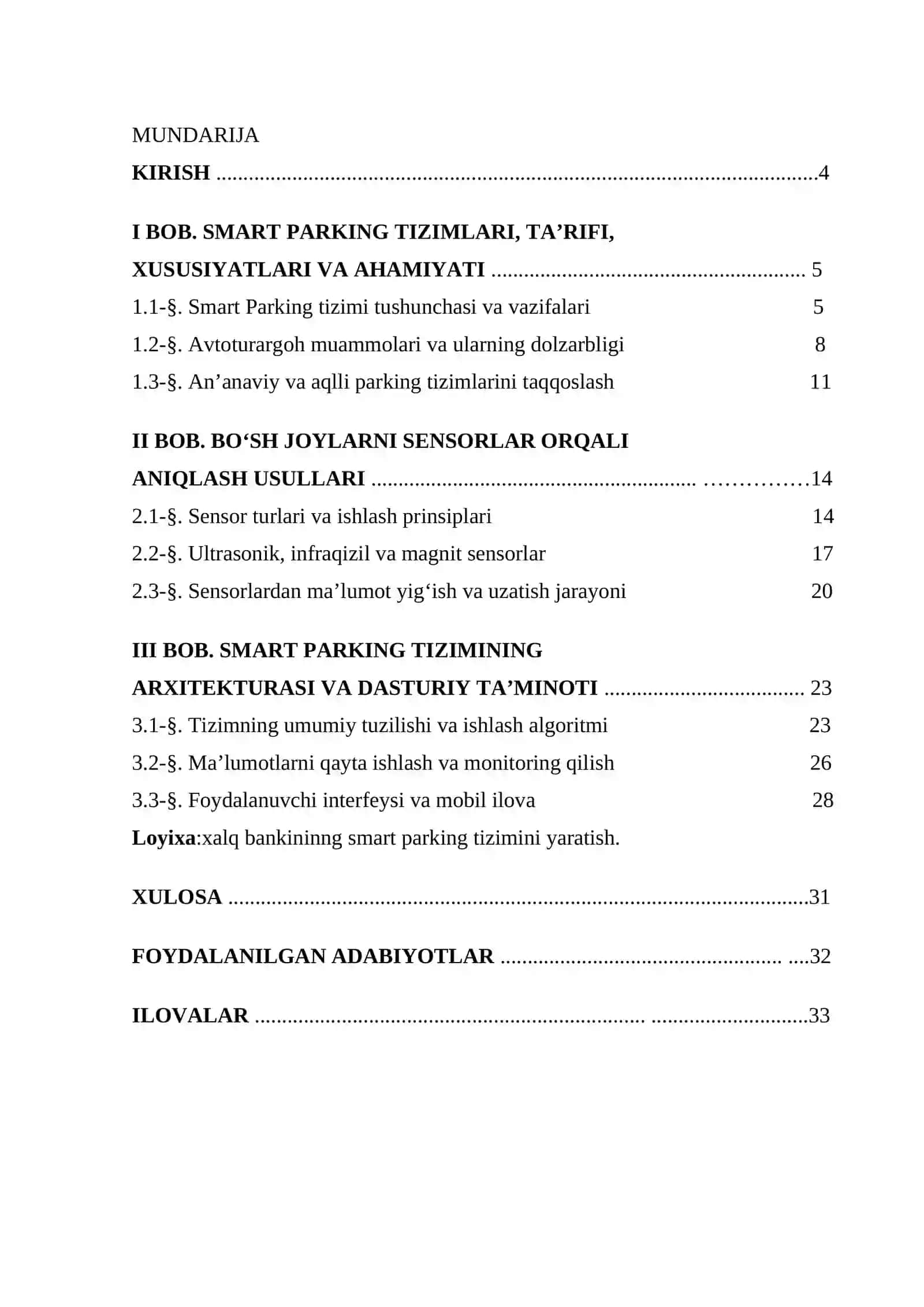 Smart Parking tizimi:bo’sh joylarni sensor orqali aniqlash 4