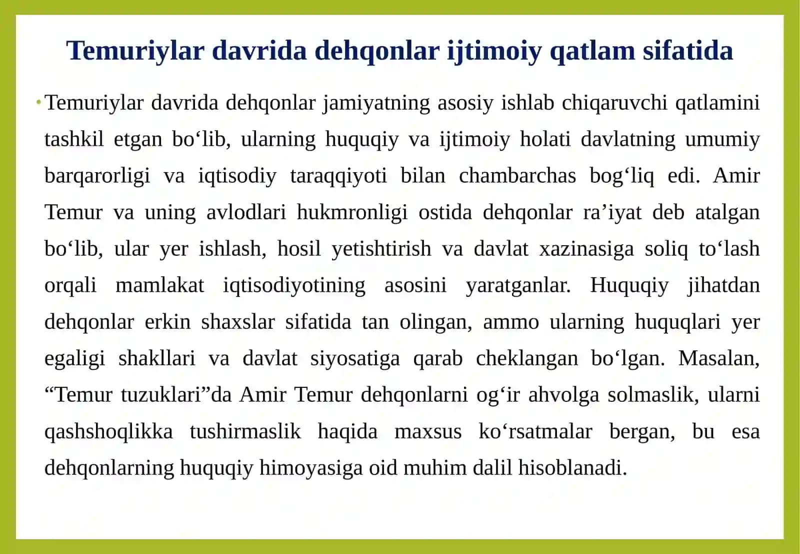 Temuriylar davri renessansida dehqonlar 4