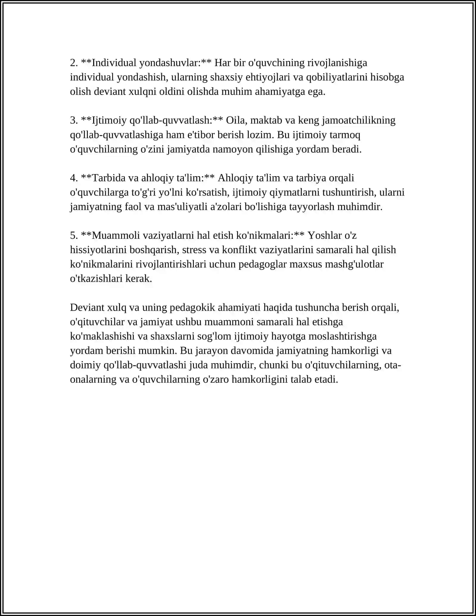 DEVIANT XULQ- IJTIMOIY-PEDAGOGIK MUAMMO SIFATIDA 4