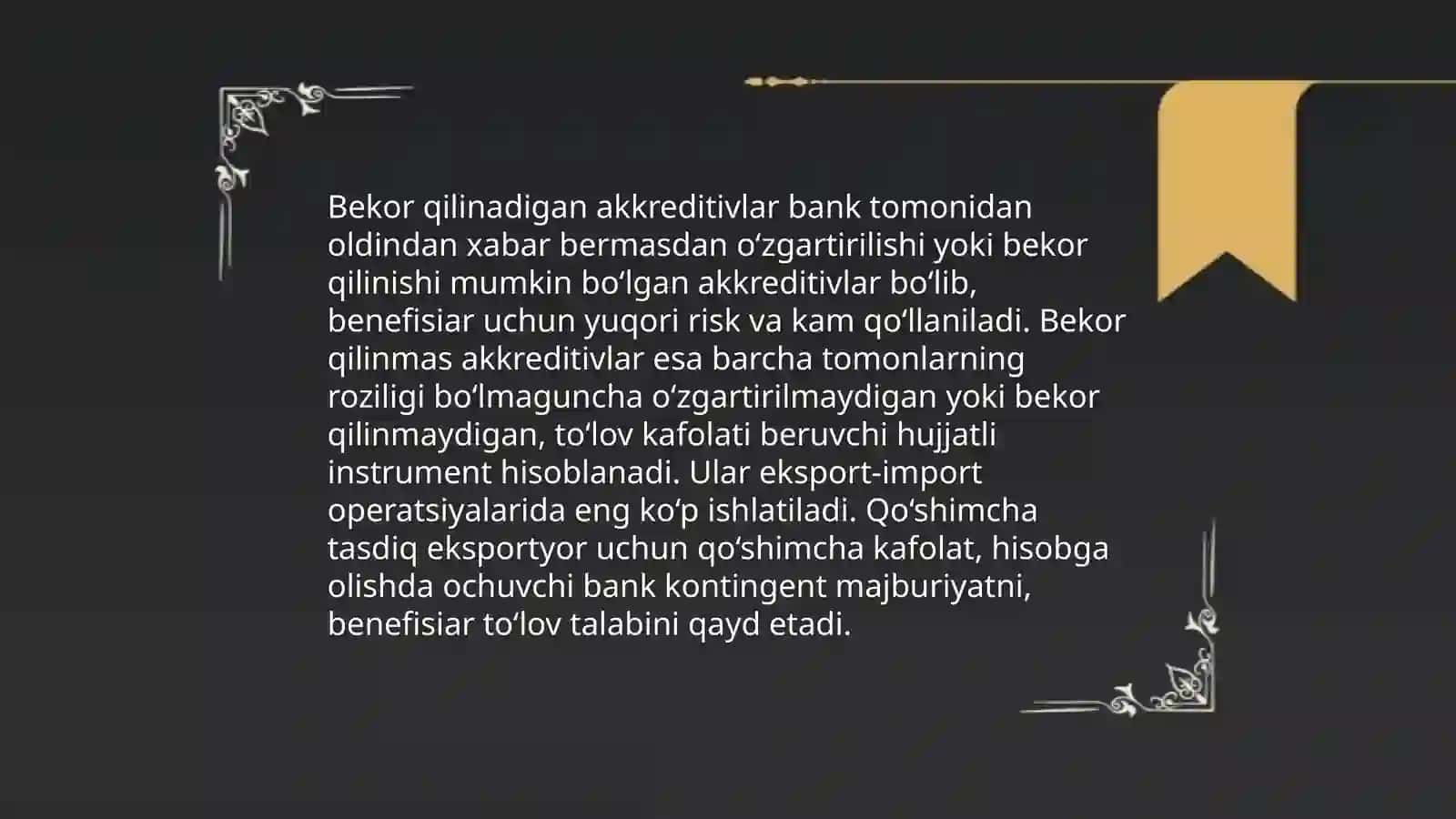 Akkreditivlar va ularning hisobi 4