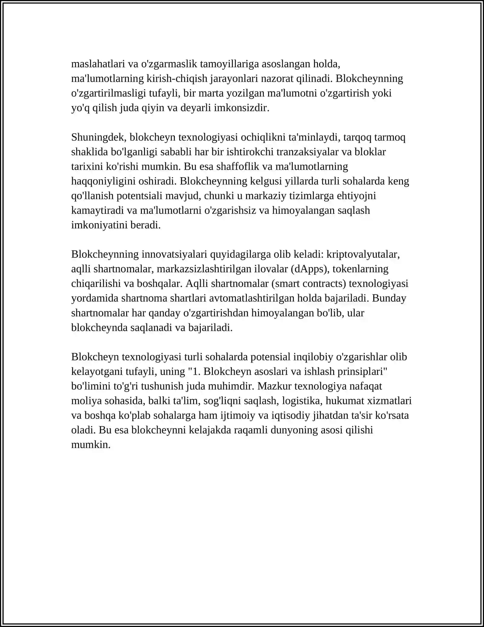 BLOKCHAYN TEXNOLOGIYASI 4
