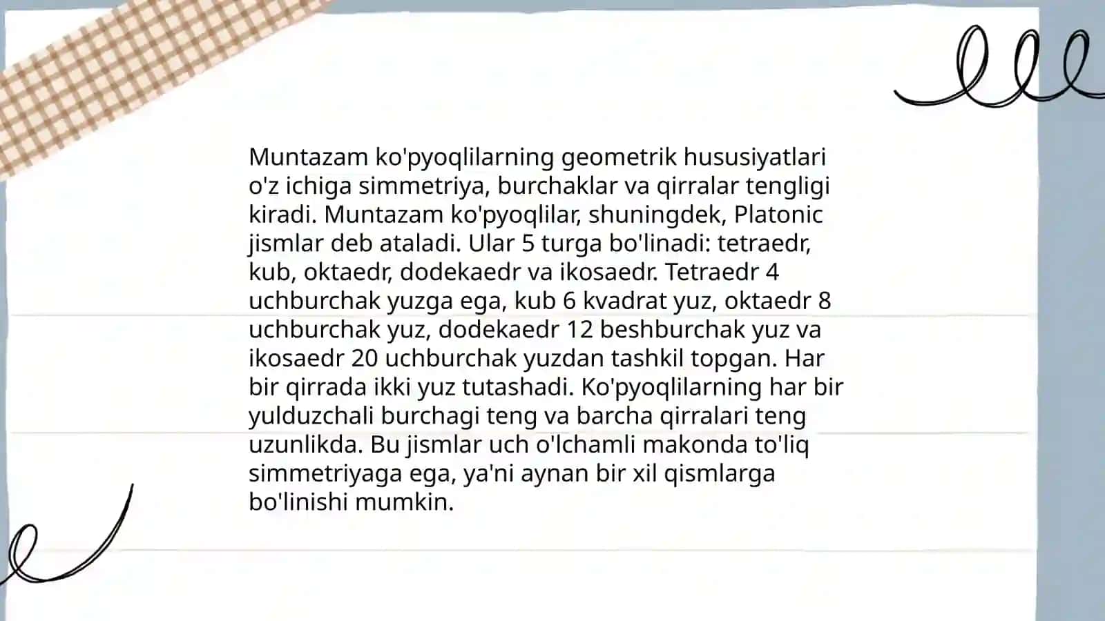 Muntazam ko'pyoqlilar 4