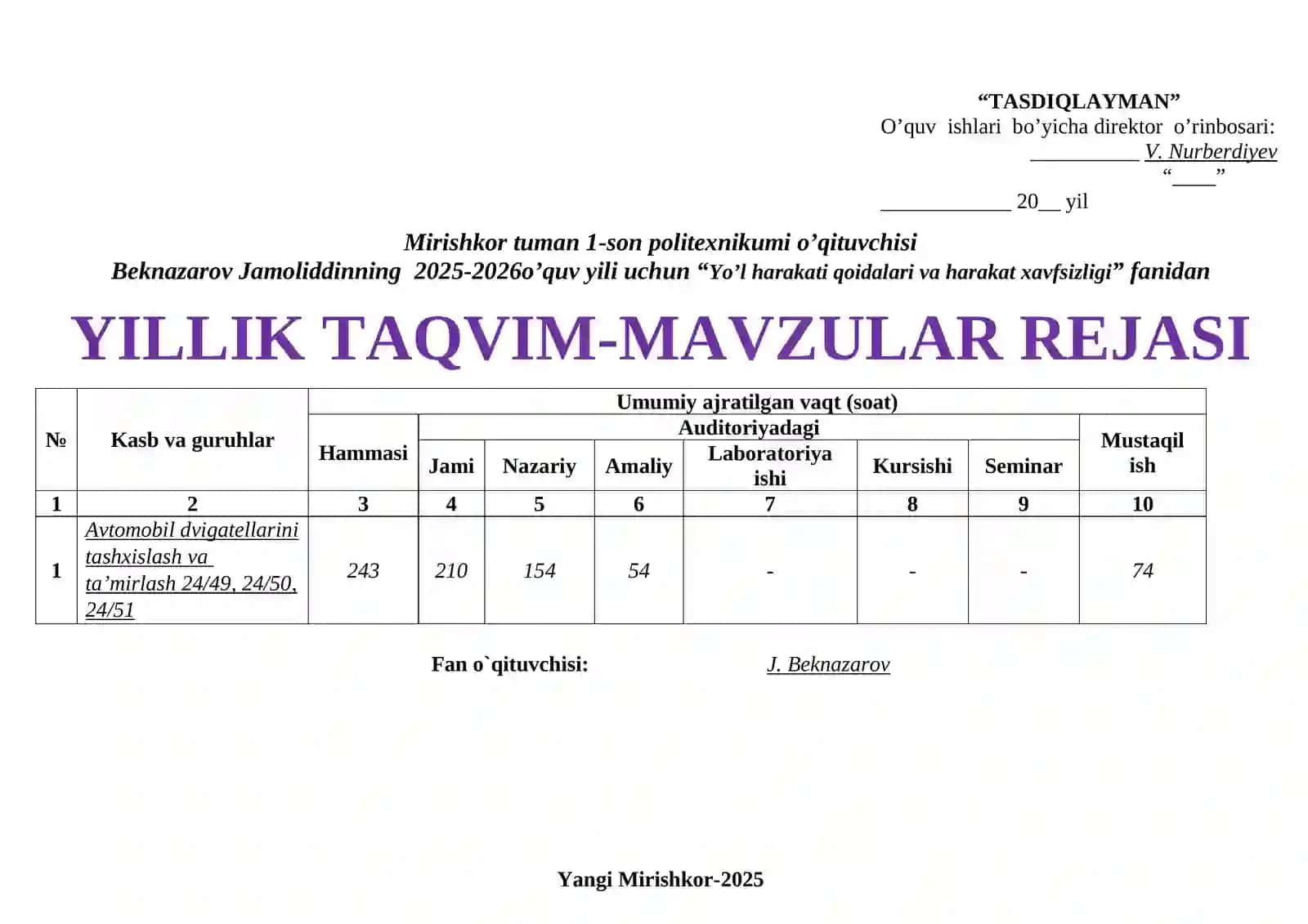 O'qitish materiallari to'plami 4