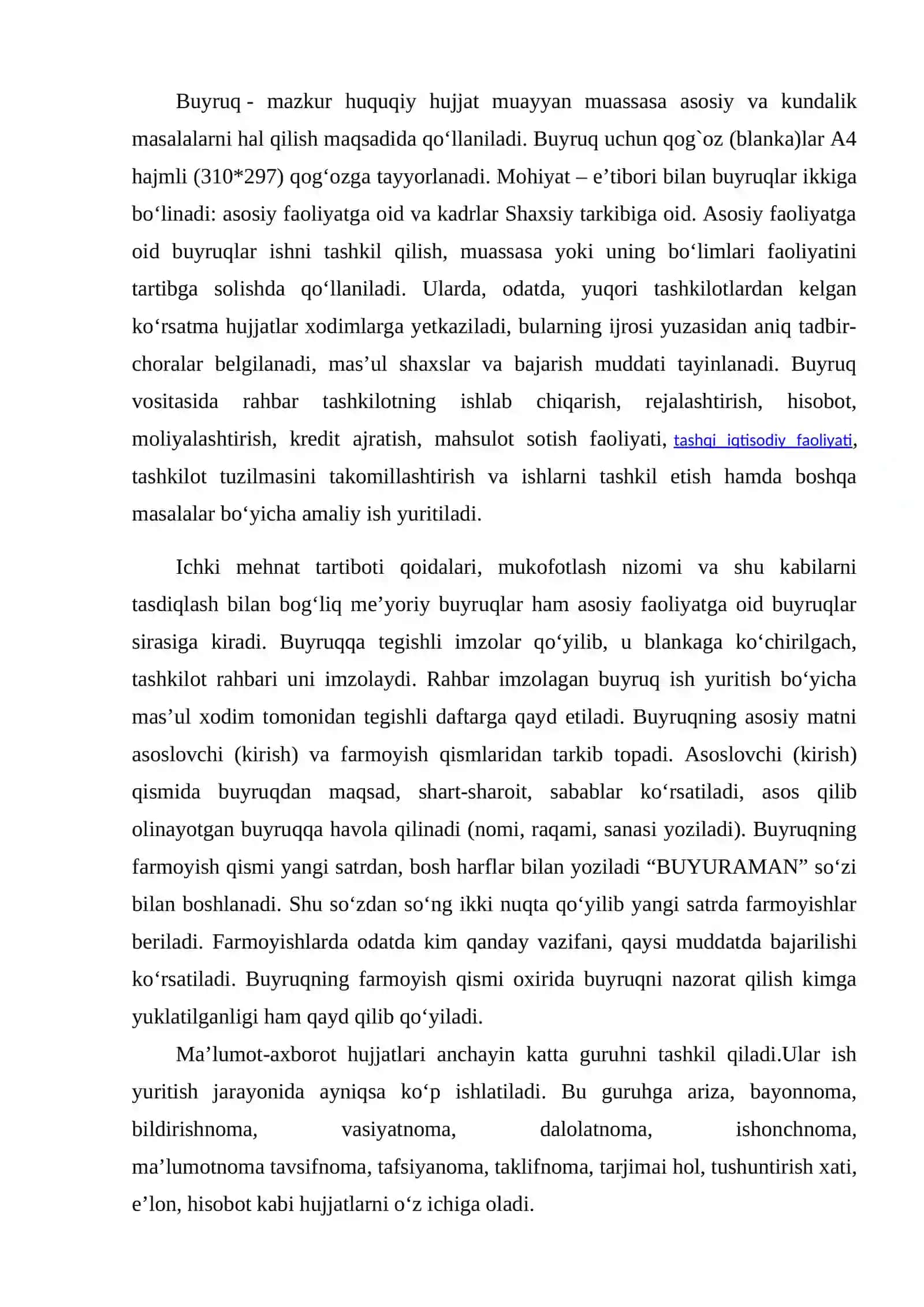TASHKILIY HUJJATLAR VA ULARNING TURLARI 4