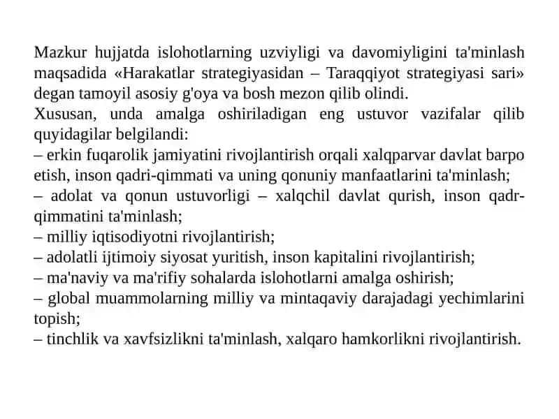 Yangi Oʻzbekiston taraqqiyot strategiyasi 4