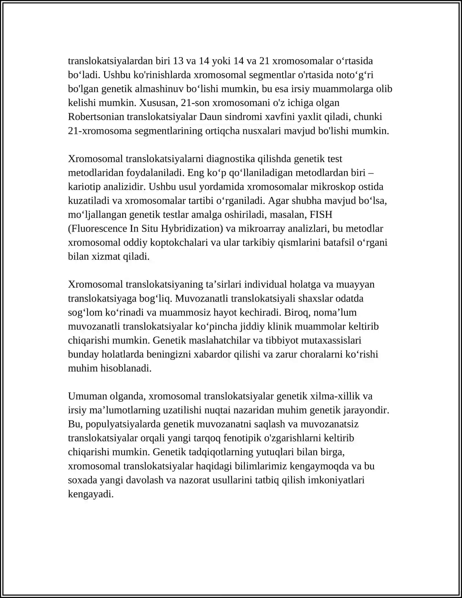 XROMOSOMA MUTATSIYALARI 4