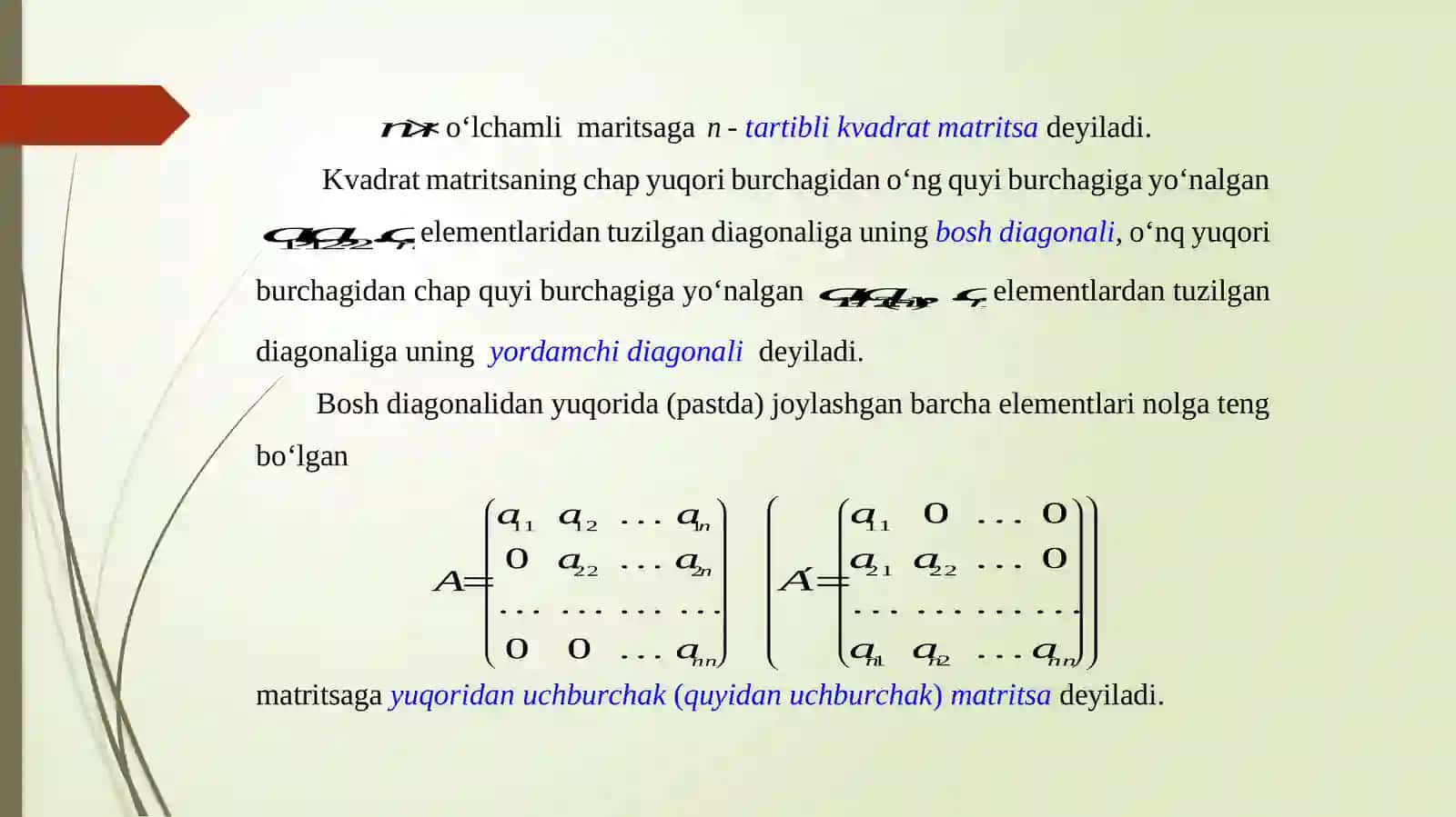 MATRITSALAR 4