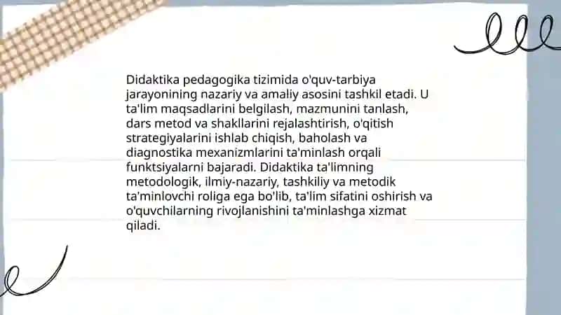 Ta'lim nazariyasi (Didaktika) 4