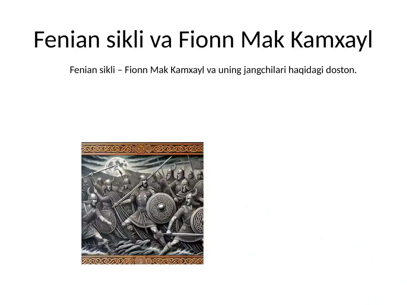 Kelt xalqlarining epik ijodi 4